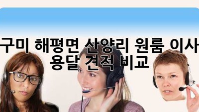 구미 해평면 산양리 원룸 이사 용달 견적 비교